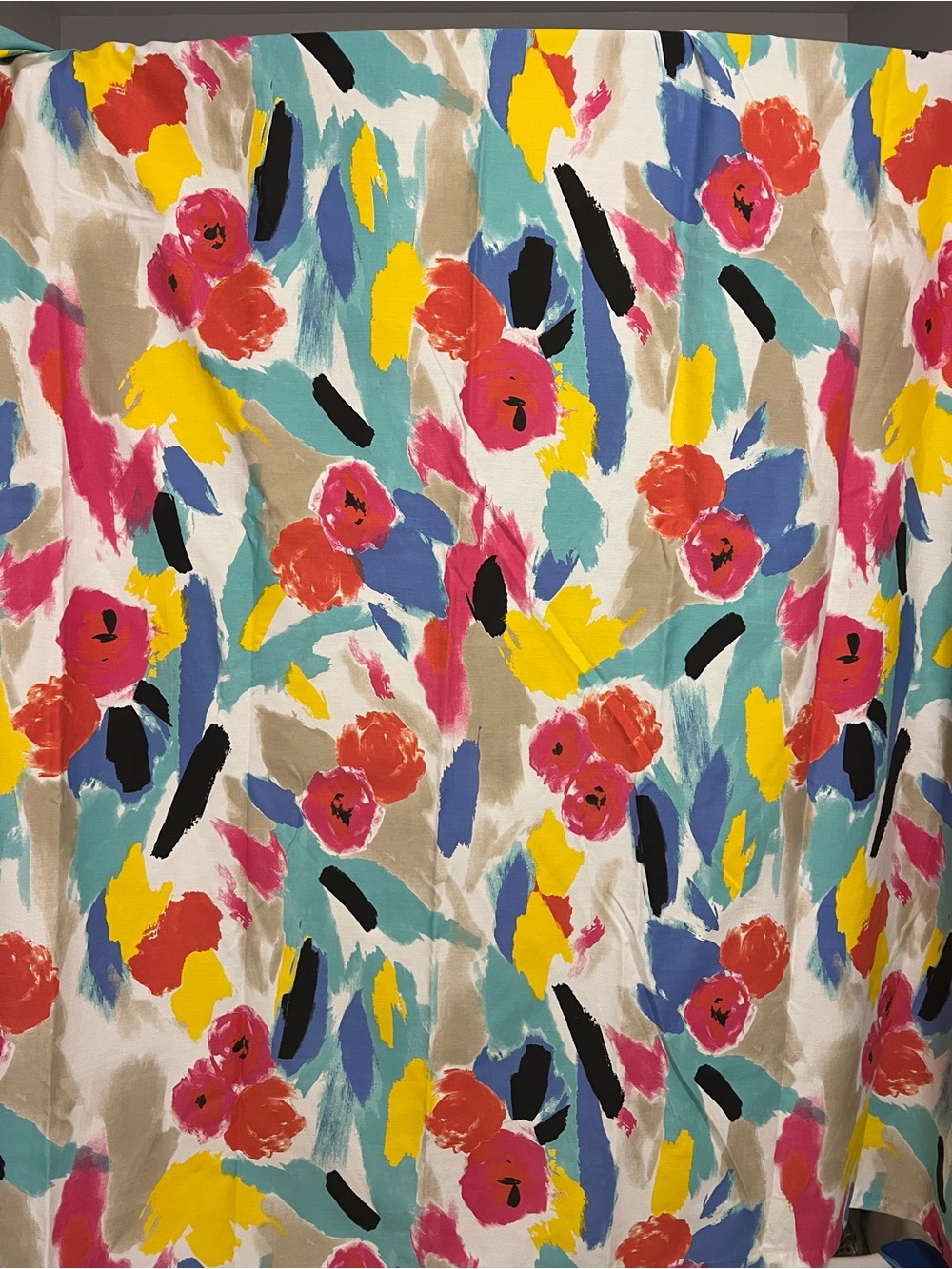 NWOT Kate Spade Vibrant Floral Brushstroke Shower Curtain -